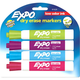 Expo Low Odor Dry Erase Marker- Asst Chisel 4pk