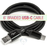6' USB-C to USB-A | Black