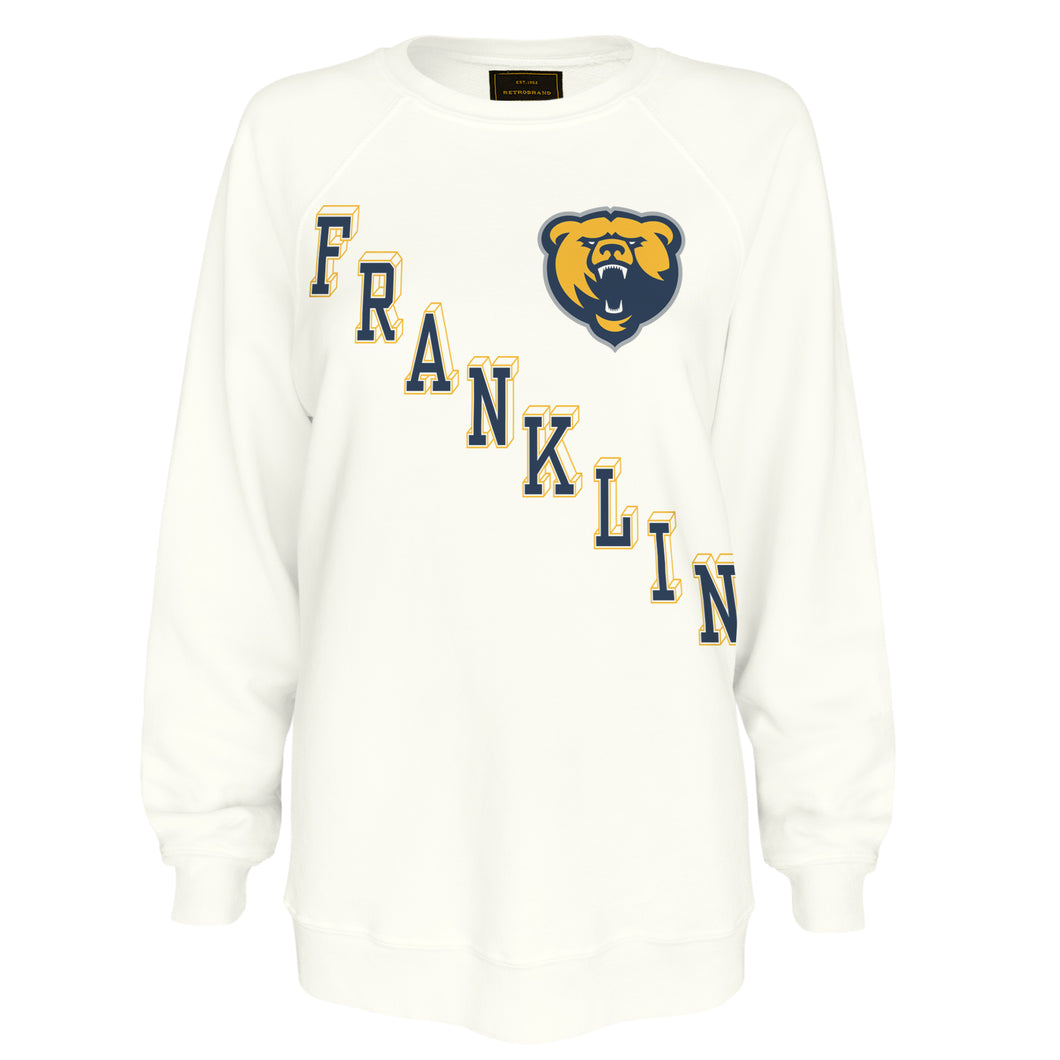 Ladies French Terry Crew | Vintage White