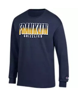 Franklin Grizzlies Long Sleeve Tee | Navy