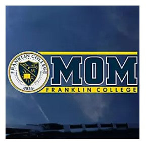 Franklin College Mom Decal | Navy and Gold