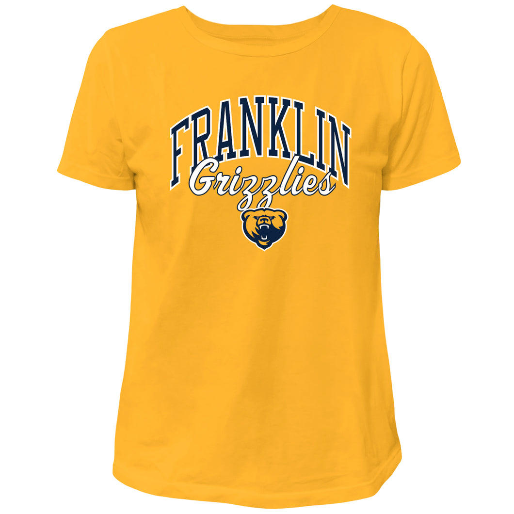 Ladies Vintage Washed Cotton Tee | Gold