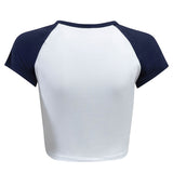 Ladies Homerun Tee | White/Navy
