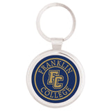 Silver Maverick Round Key Tag | Navy