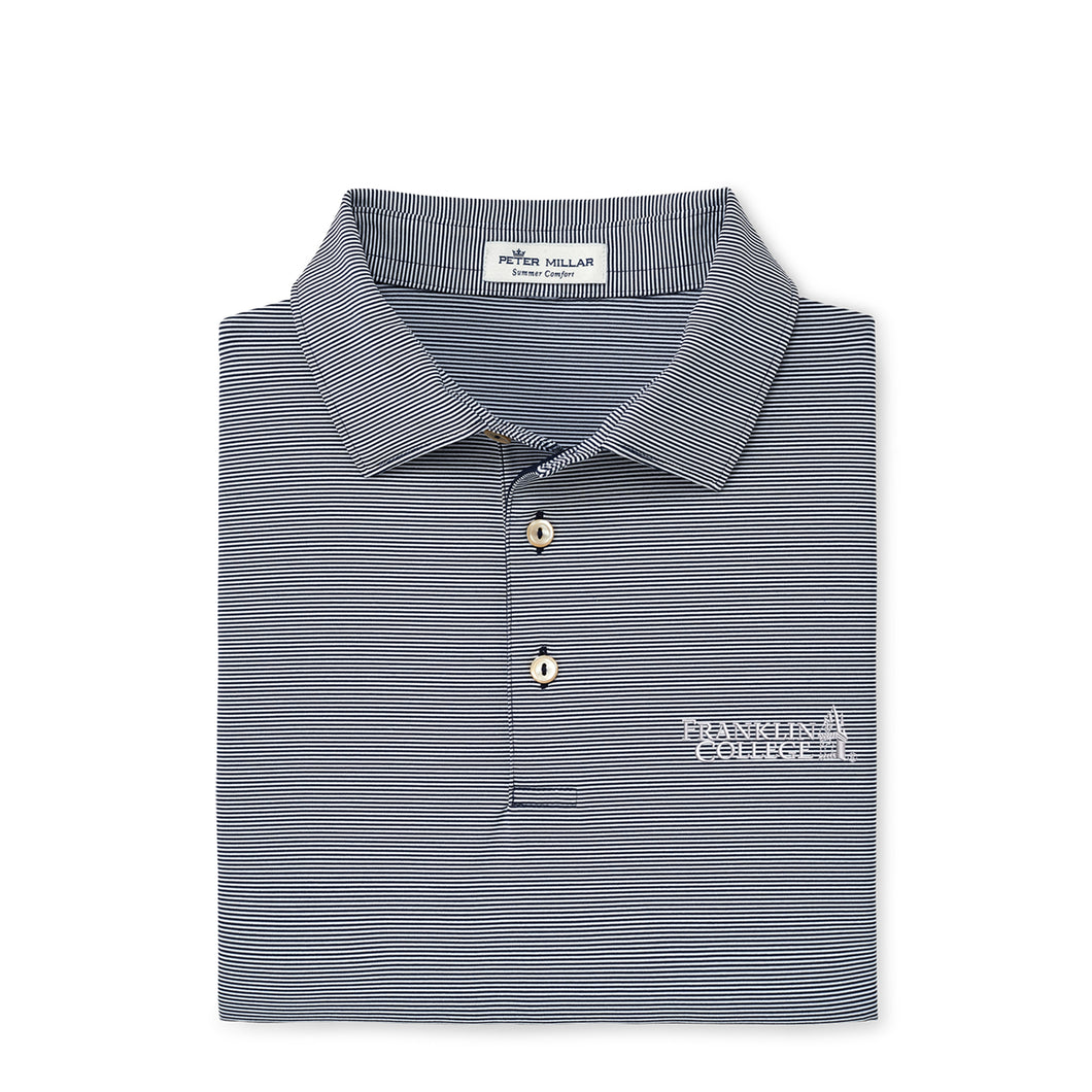 Jubilee Stripe Stretch Jersey Polo | Navy