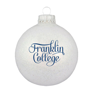 Sparkle Glass Ball Ornament | White